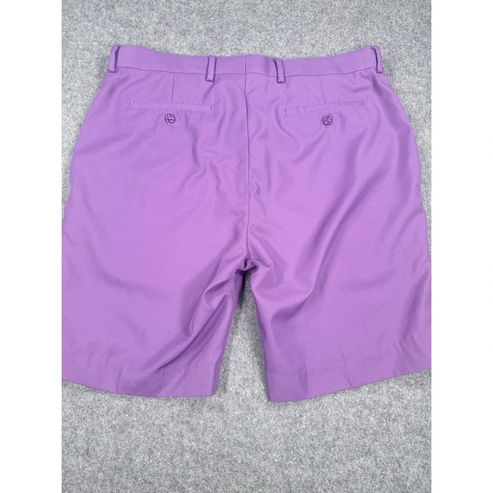 Louis Raphael Golf Mens Purple Performance Flat Front Shorts Size 36 01-7446